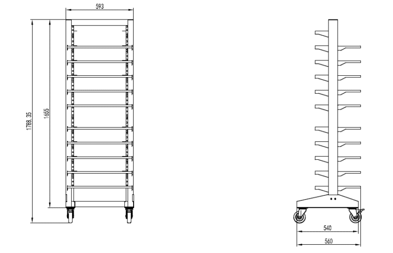 Movable Rack For CT3002A Battery Testers - Landt Instruments