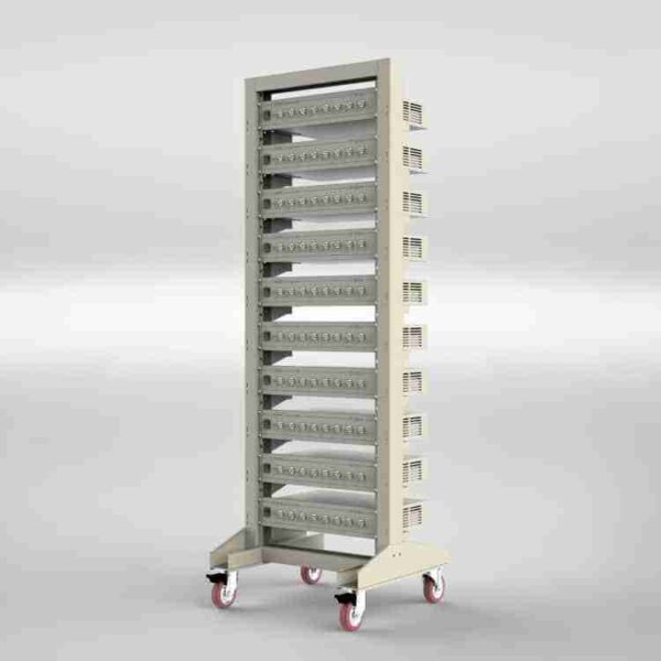 Moveable rack for battery tester1