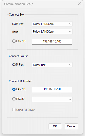 communication setup